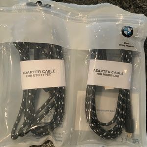 BMW Adaptor Cable Kits: two cables only Micro and Type C
